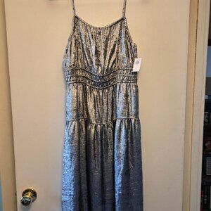 Old Navy Long Silver Dress size M - NWT